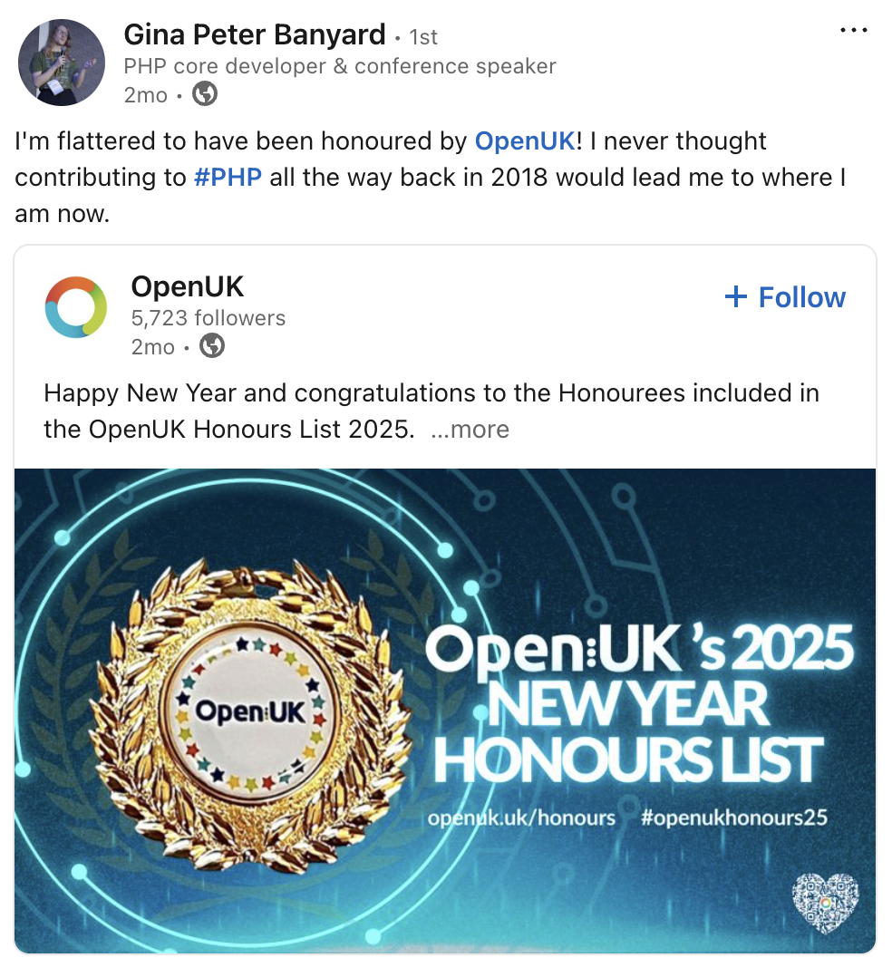Gina OpenUK